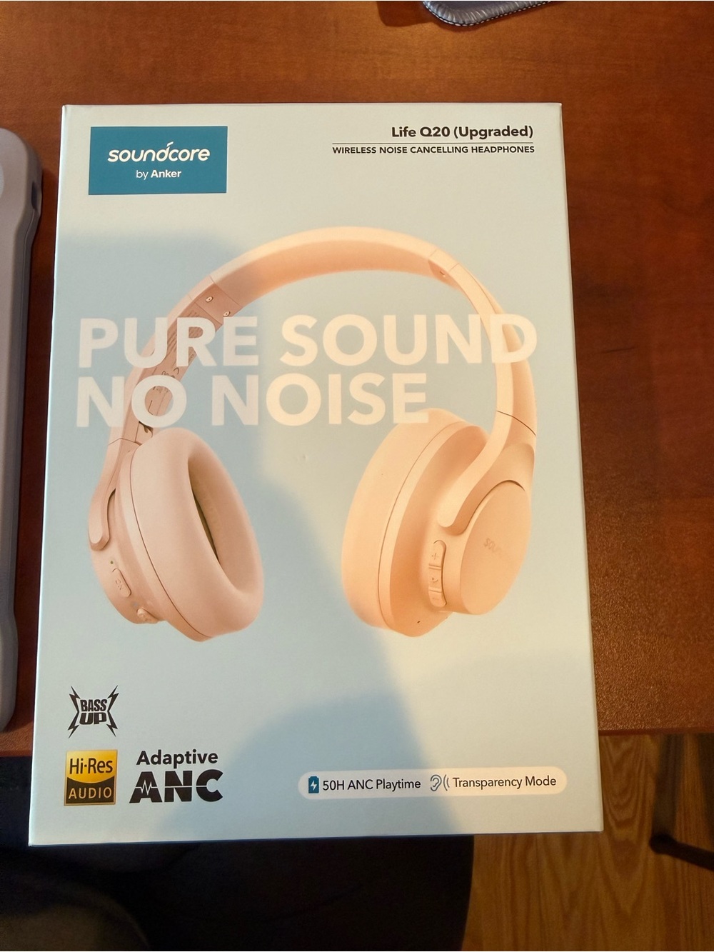 Anker Soundcore Life Q20 Upgraded Over-Ear Headphones - Light Pink